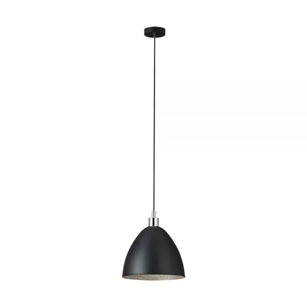 Eglo 39488 İç Mekan " Mareperla " Siyah, Kristal Görünümlü Renk Dökme Çelik Tekli Sarkıt Lamba Ip20 E27 Max: 1X60W  Çap: 27,5 Cm