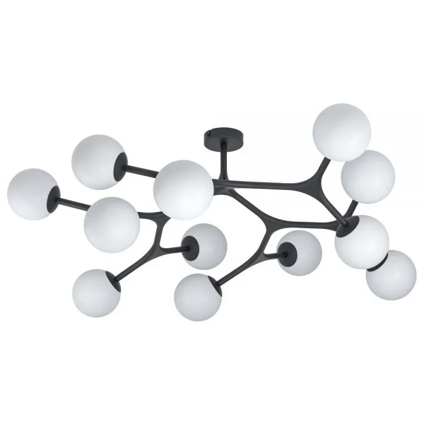 Eglo 39529 İç Mekan " Maragall " Siyah Renk Dökme Çelik Tavan Lambası Ip20 G9-Led Max: 12X3W En: 100,5 Cm