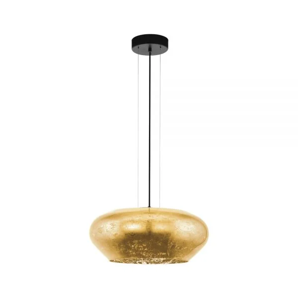 Eglo 39595 İç Mekan " Prıorat " Siyah Renk Dökme Çelik Sarkıt Lamba Ip20 E27 Max: 3X20W  Çap: 50 Cm