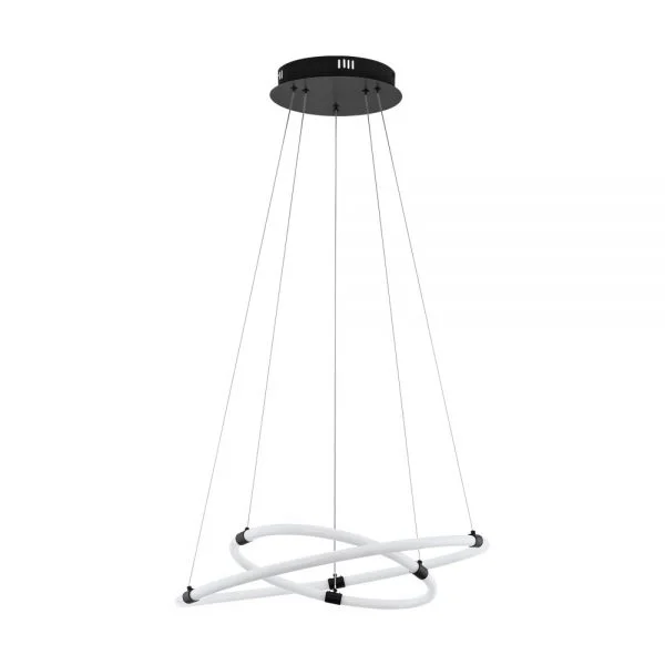 Eglo 39839 İç Mekan " Banderıllas " Siyah Renk Dökme Çelik Sarkıt Lamba Ip20 Led;Led Max: 22W;14W  Çap: 60 Cm