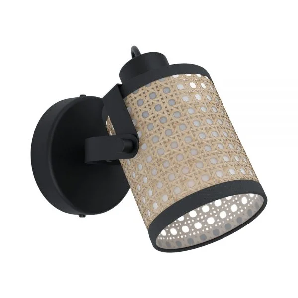 Eglo 43493 İç Mekan " Ruscomb " Siyah Renk Dökme Çelik Sıva Üstü Spot Lambası Ip20 E27-Led Max: 1X10W En: 13,5 Cm