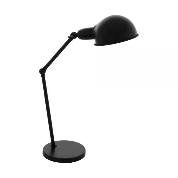 Eglo 49041 İç Mekan " Exmoor " Siyah Renk Dökme Çelik Masa Lambası Ip20 E27 Max: 1X28W En: 37,5 Cm