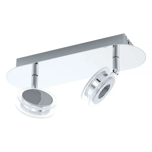 Eglo 94489 İç Mekan " Sarolo " Krom Renk Paslanmaz Çelik Sıva Üstü Spot Aydınlatma Ip20 Led Max: 2X3,3W En: 30 Cm