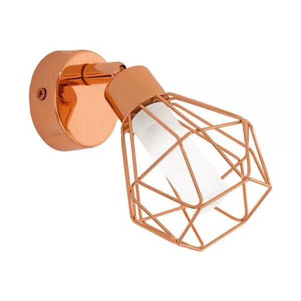 Eglo 95545 İç Mekan " Zapata " Bakır Renk Dökme Çelik Sıva Üstü Spot Aydınlatma Ip20 G9-Led Max: 1X3W  Çap: 6 Cm