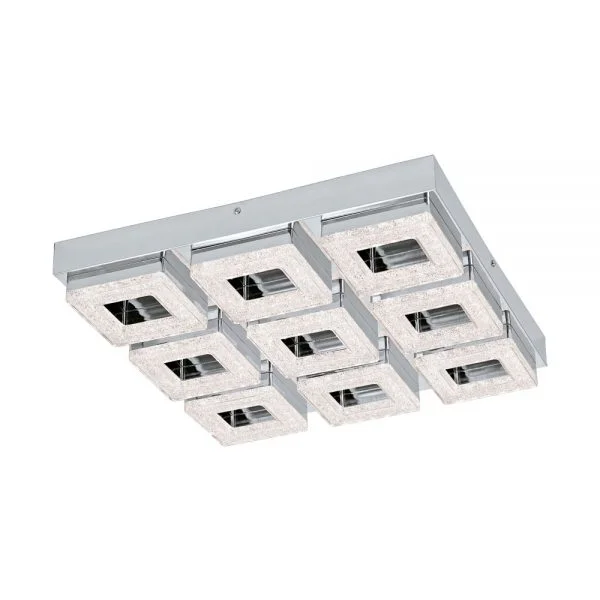 Eglo 95658 İç Mekan " Fradelo " Krom Renk Dökme Çelik Duvar / Tavan Aydınlatması Ip20 Led Max: 9X3,8W En: 44 Cm