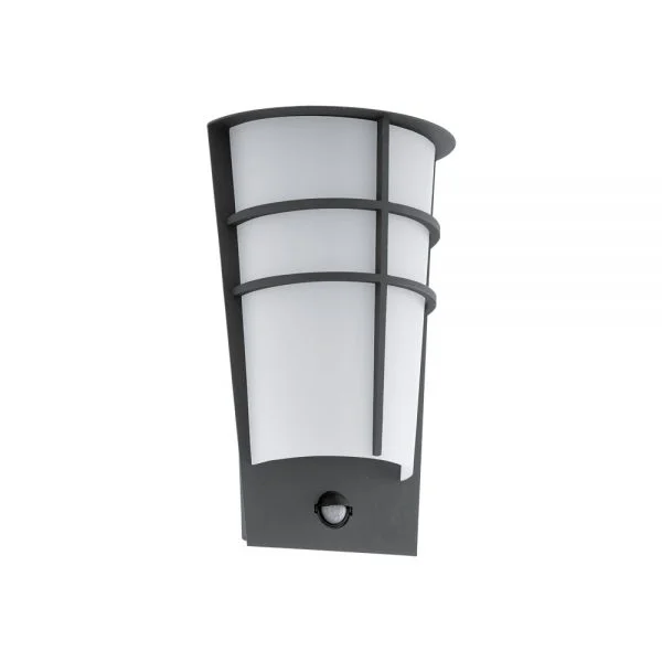 Eglo 96018 Dış Mekan " Breganzo 1 " Antrasit Galvanizli Çelik Sensörlü Duvar Aplik Aydınlatma Led Max: 2X2,5W Ip44 Boy: 30 Cm   