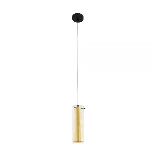 Eglo 97651 İç Mekan " Pınto Gold " Siyah Renk Dökme Çelik Tekli Sarkıt Aydınlatması Ip20 E27 Max: 1X40W  Çap: 11 Cm