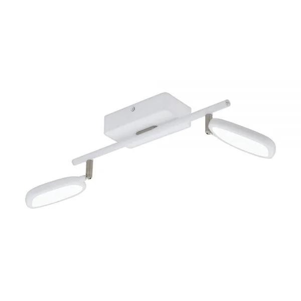 Eglo 97692 İç Mekan " Palombare-C " Beyaz Renk Plastik, Çelik, Alüminyum Sıva Üstü Spot Aydınlatma Ip20 Led Max: 2X5W En: 36,5 Cm
