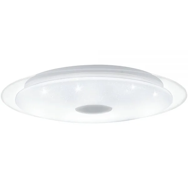 Eglo 98324 İç Mekan " Lancıano 1 " Beyaz, Şeffaf Renk Dökme Çelik Duvar / Tavan Aydınlatması Ip20 Led Max: 33W  Çap: 56 Cm
