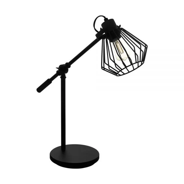 Eglo 99019 İç Mekan " Tabıllano 1 " Siyah Renk Dökme Çelik Masa Aydınlatması Ip20 E27 Max: 1X40W En: 56 Cm