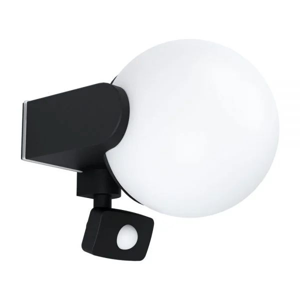 Eglo 99573 Dış Mekan " Rubıo " Siyah Alüminyum Döküm Sensörlü Duvar Aplik Aydınlatma E27 Max: 1X15W Ip44 Boy: 17 Cm   