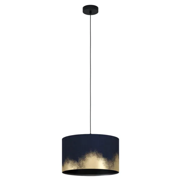 Eglo 39973 İç Mekan " Casuarıta " Siyah Renk Dökme Çelik Tekli Sarkıt Lamba Ip20 E27 Max: 1X40W  Çap: 38 Cm
