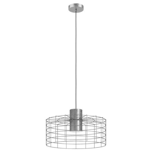 Eglo 43651 İç Mekan " Mıllıgan " Galvanizli, Beyaz Renk Dökme Çelik Tekli Sarkıt Lamba Ip20 E27 Max: 1X40W  Çap: 48 Cm