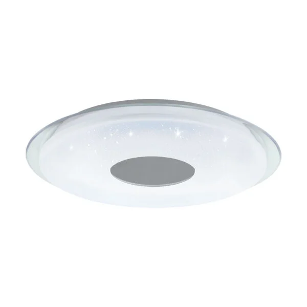 Eglo 900005 İç Mekan " Lancıano-Z " Beyaz, Şeffaf Renk Dökme Çelik Led Tavan Lambası Ip20 Max: 4X11,2W  Çap: 56 Cm