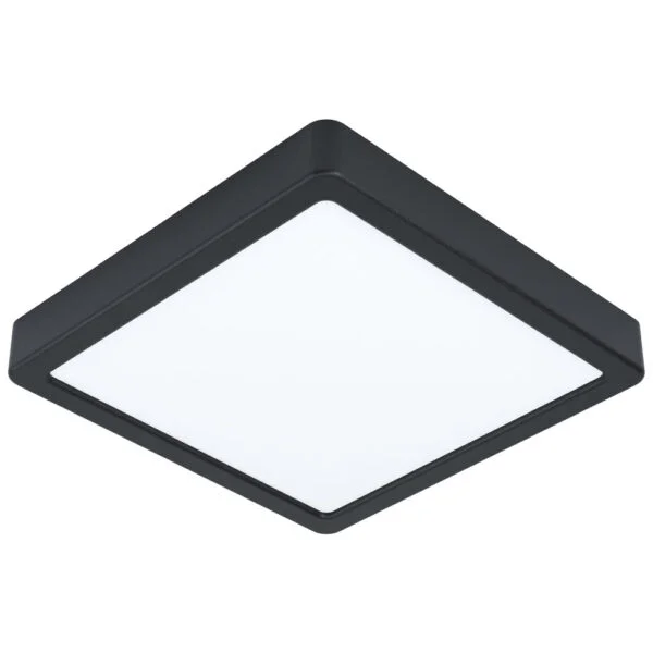 Eglo 900109 İç Mekan " Fueva-Z " Siyah Renk Dökme Çelik Led Sıva Üstü Tavan Lambası Ip44 Max: 16,5W En: 21 Cm