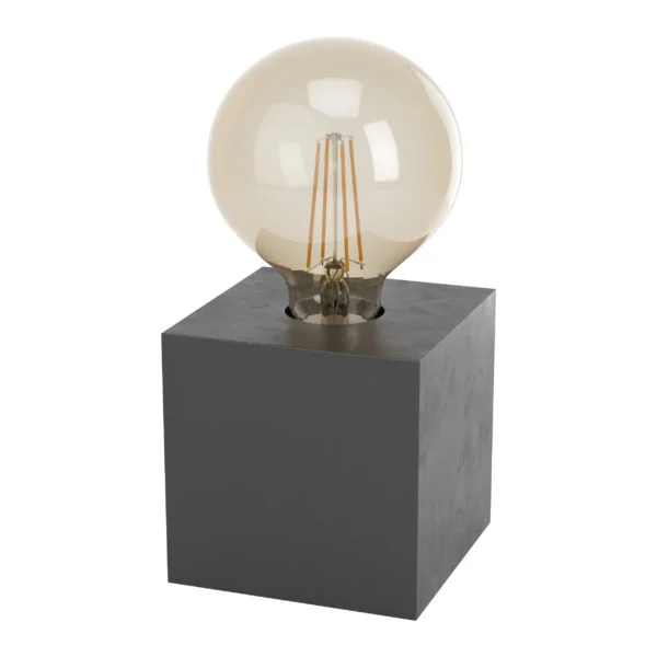 Eglo 43734 İç Mekan " Prestwıck 2 " Siyah Renk Ahşap Masa Lambası Ip20 E27 Max: 1X40W En: 9,5 Cm
