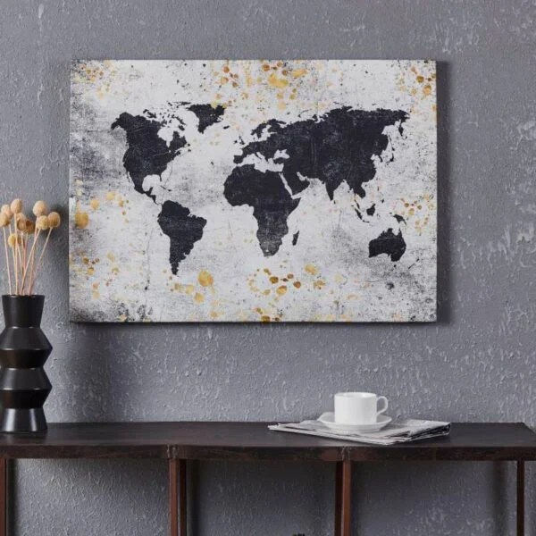 Eglo 423028 "Alamınos" Siyah Sarı Ahşap 50X70cm Dekoratif Resim