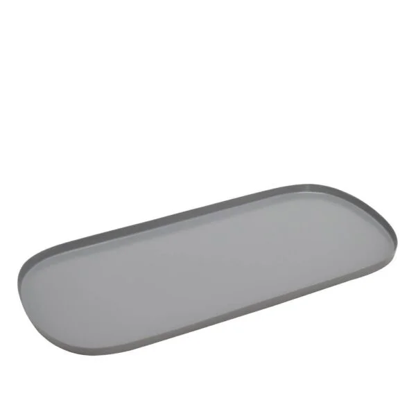 Eglo 427054 "Savant" Gri Metal Dekoratif Tepsi 38cm Uzunluğunda 17cm Genişliğinde