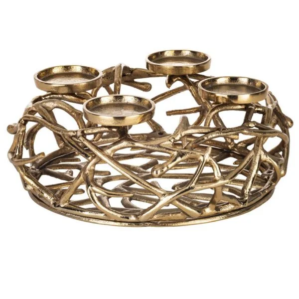 Eglo 422057 "Oroquıeta" Gold Alüminyum Şamdan- Mumluk 35cm Çapında
