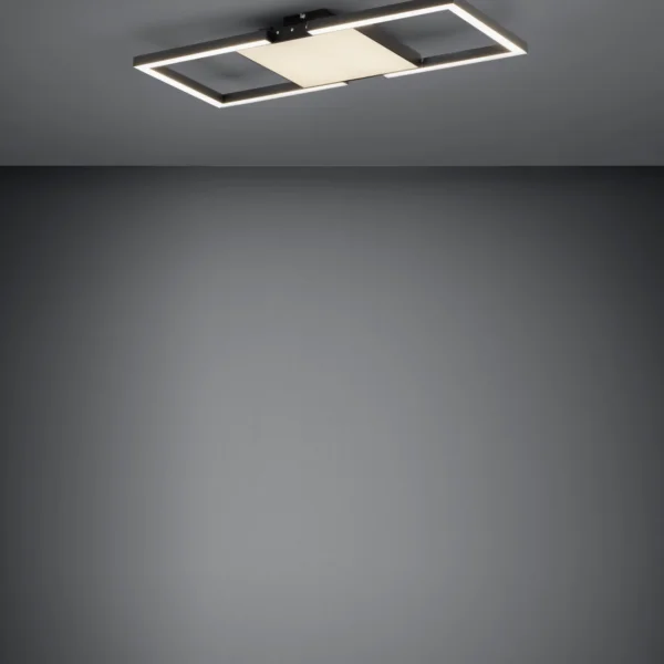 Eglo 390019 İç Mekan " Macellara " Siyah Renk Dökme Çelik Led Tavan Lambası Ip20 Max: 4X3,8W;2X5,5W En: 77 Cm