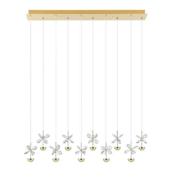 Eglo 390314 İç Mekan " Pıanopolı 3 " Pirinç Renk Dökme Çelik Sarkıt Lamba Ip20 Led Max: 10X2,3W En: 87 Cm