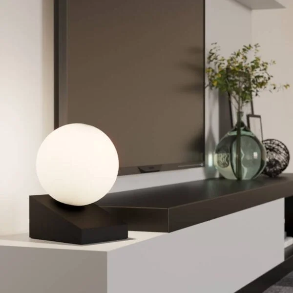 Eglo 900358 İç Mekan " Bılbana " Siyah Renk Dökme Çelik Masa Lambası Ip20 E14 Max: 1X40W En: 14,5 Cm