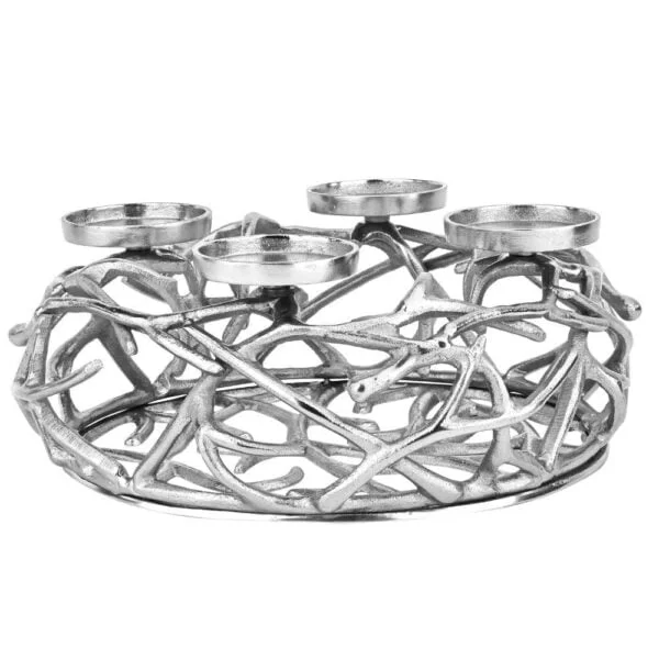 Eglo 422056 "Oroquıeta" Metal Nikel Şamdan- Mumluk 35cm Çapında