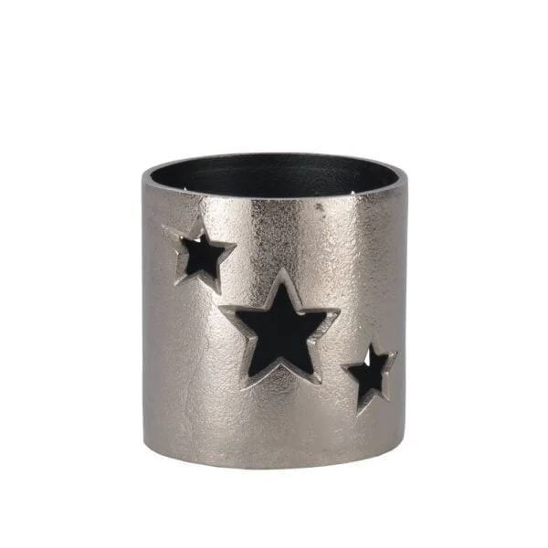 Eglo 422063 "Lugaıt" Nikel Mat, Siyah Metal Dekoratif Mumluk 12,5cm Yüksekliğinde