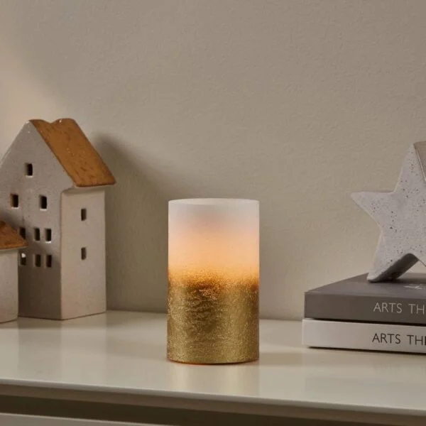 Eglo 422462 "Amborıala" Beyaz/Gold Led Mum 12,5cm Yüksekliğinde