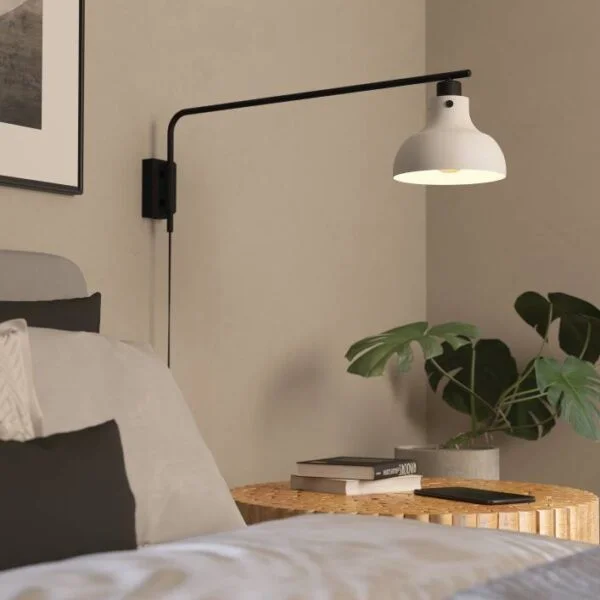Eglo 43843 İç Mekan " Matlock " Gri, Siyah Renk Dökme Çelik Duvar Lambası Ip20 E27 Max: 1X40W En: 20 Cm
