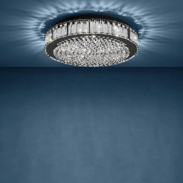 Eglo 390248 İç Mekan " Balparda " Siyah Renk Dökme Çelik Led Tavan Lambası Ip20 Max: 23,5W  Çap: 41 Cm