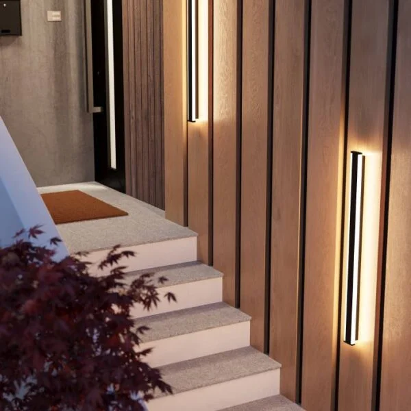 Eglo 900678 Dış Mekan " Nevıano " Siyah Çelik, Plastik Duvar Aplik Aydınlatma Led Max: 2X11W Ip55 Boy: 6,5 Cm